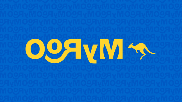 MyRoo标志在UMKC金色对UMKC蓝色背景